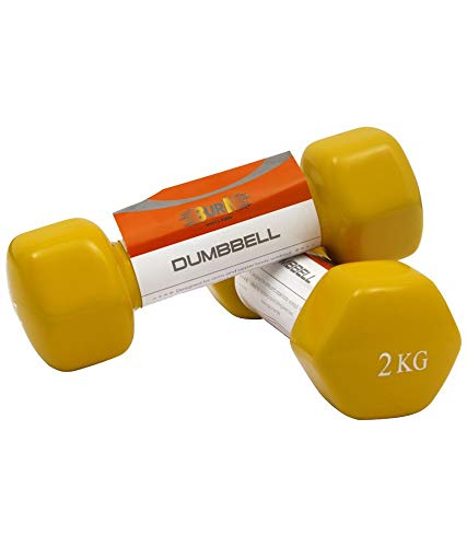 Efit Vinyl Dumbbell 2 kg (Pair) – Durable Hand Weight Set for Fitness & Strength Training