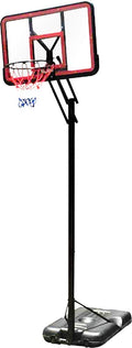 Efit Global Transparent Shatter Proof 44” acra44 Steel Beast Portable Basketball Pole with Acrylic Board, 110 x 75cm (Black)