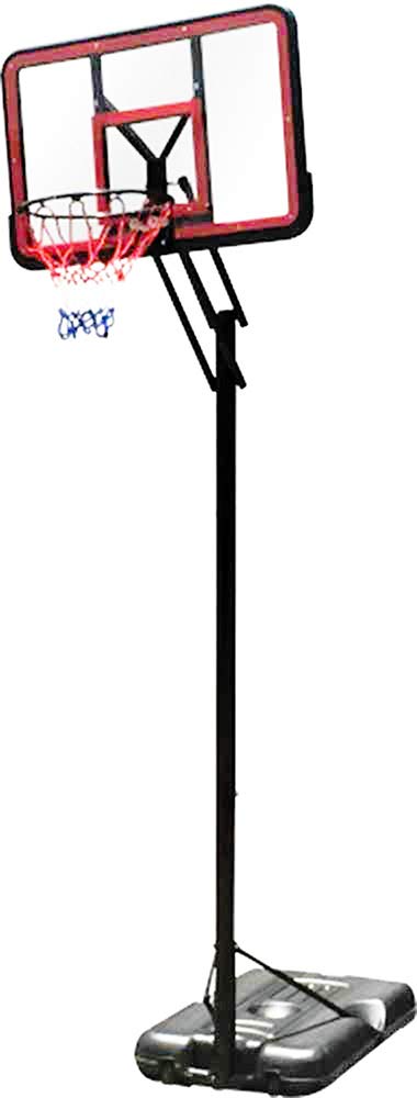 Efit Global Transparent Shatter Proof 44” acra44 Steel Beast Portable Basketball Pole with Acrylic Board, 110 x 75cm (Black)