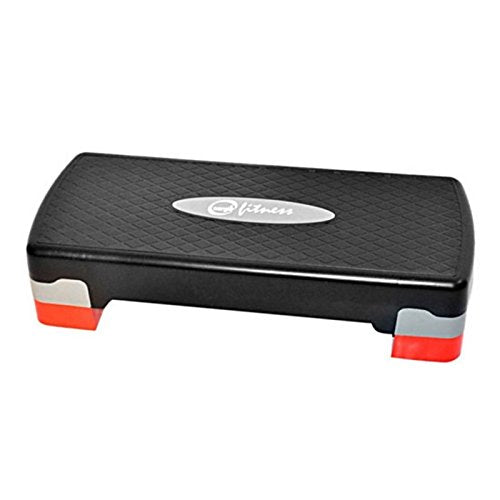 Gym Aerobic Stepper Board with Adjustable Height (Orange) – Fitness Exercise Step Platform