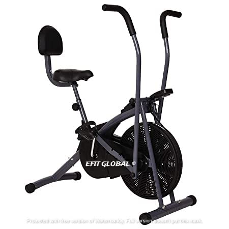 EFIT GLOBAL Air Bike Exercise Cycle With Moving Handles & Adjustable Cushioned Seat (No-Cost EMI Available)