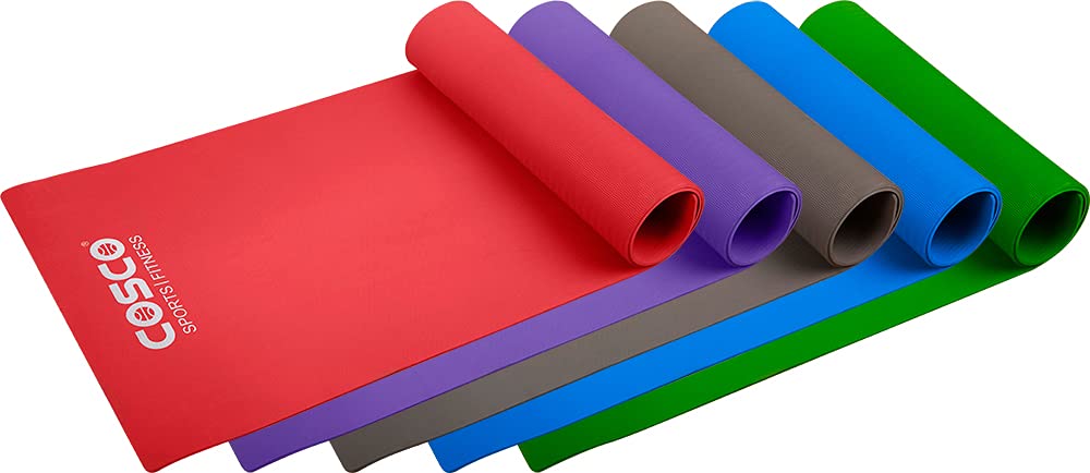Cosco Yoga Mat EVA‑FIT 6 mm – Eco‑Friendly Non‑Slip Exercise & Workout Mat (Assorted Colors)