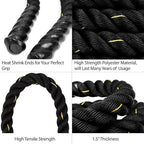 EFIT Global Premium Battle Rope – 50 Feet Workout Rope for Strength & Conditioning