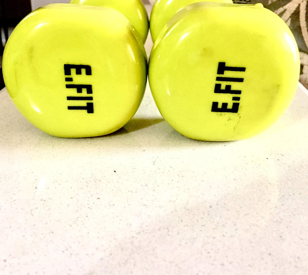 Efit Vinyl Dumbbell 2 kg (Pair) – Durable Hand Weight Set for Fitness & Strength Training