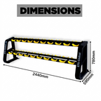 Dumbbell Rack 2 Tier 8 feet  length